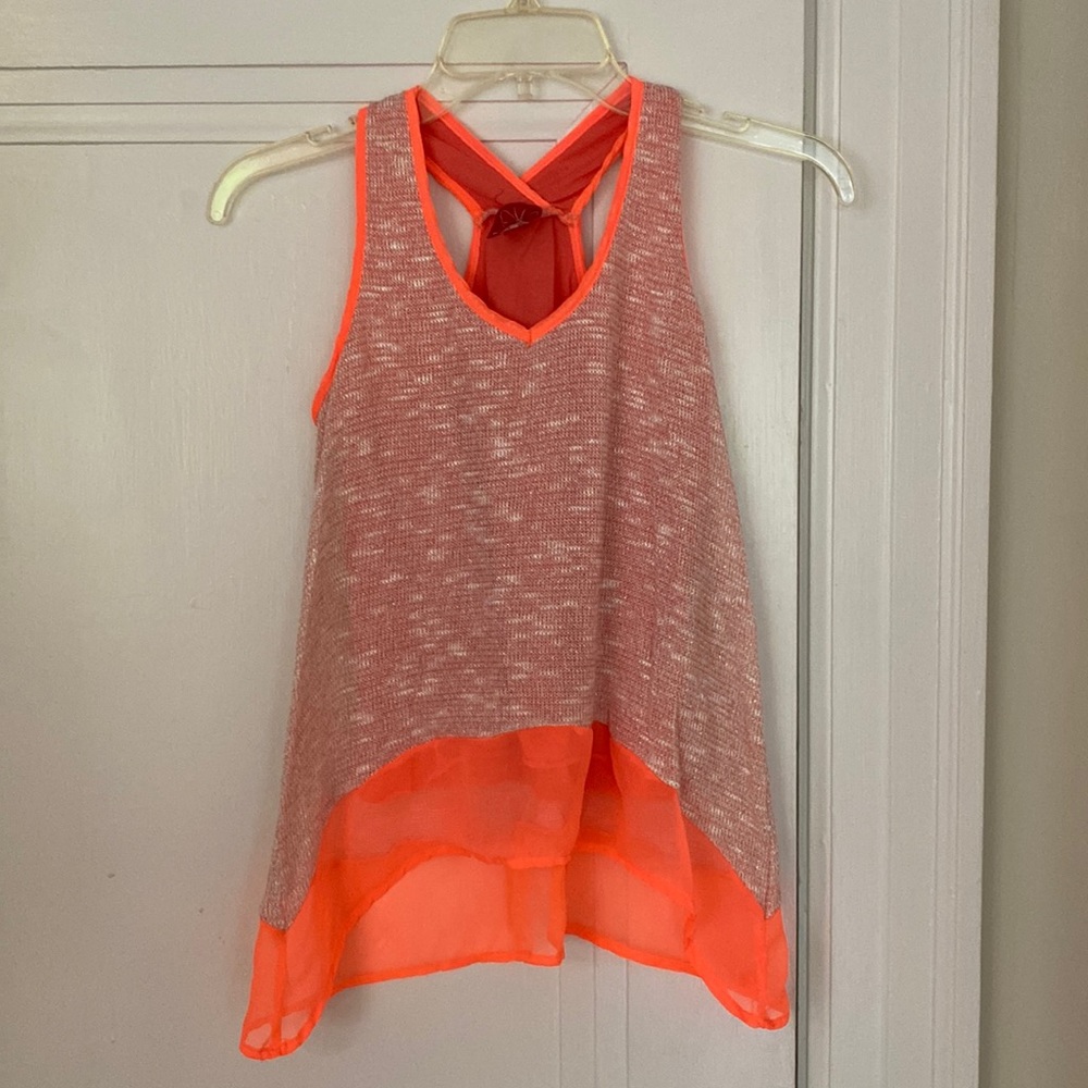 Ella Moss girls tank top;sz 10;orange;lined; rayon, polyester & cotton mix, NWOT